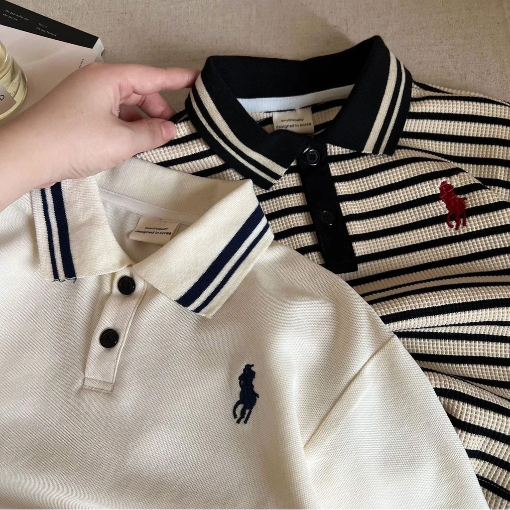 เสื้อโปโลแขนยาวสำหรับเด็กผู้ชาย ออกแบบการ์ตูน สไตล์แฟชั่น เหมาะสำหรับสวมใส่ในทุกวัน