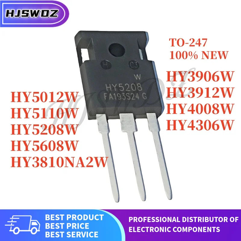 1-5PCS HY3912W HY4008W HY3810NA2W HY5110W HY3906W HY5012W HY5608W HY5208W HY4306W TO-247 Field Effec