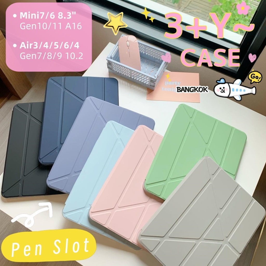 เคส iPad ฝาหลังใส พร้อมช่องใส่ปากกา รองรับ Air6/7 Gen10/11 Gen7/8/9 10.2 Gen5/6 9.7 Air1/2/3 Air4/5 10.9 Pro11