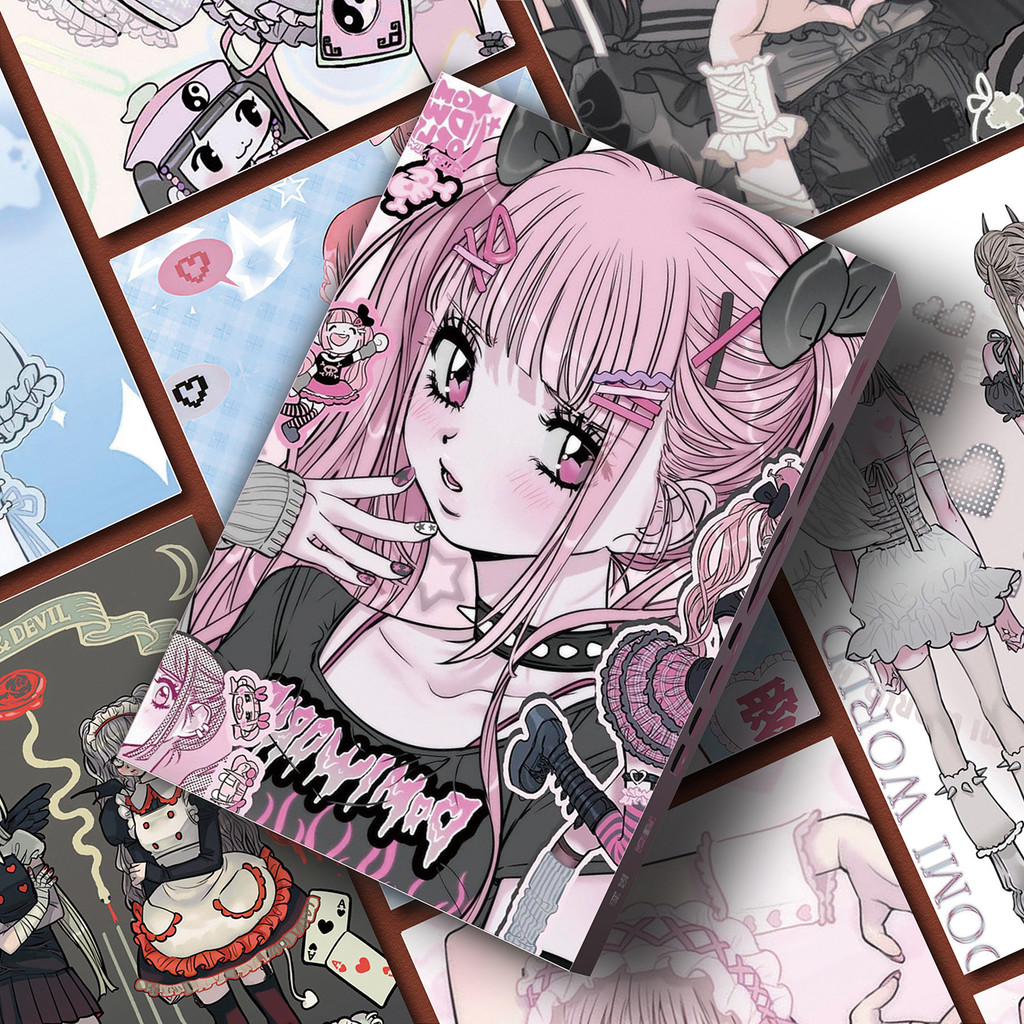 动漫游戏周边小卡盒装55张 55x85mm 动漫周边镭射LOMO卡片明信片Animation game peripheral small card box 55 520250912