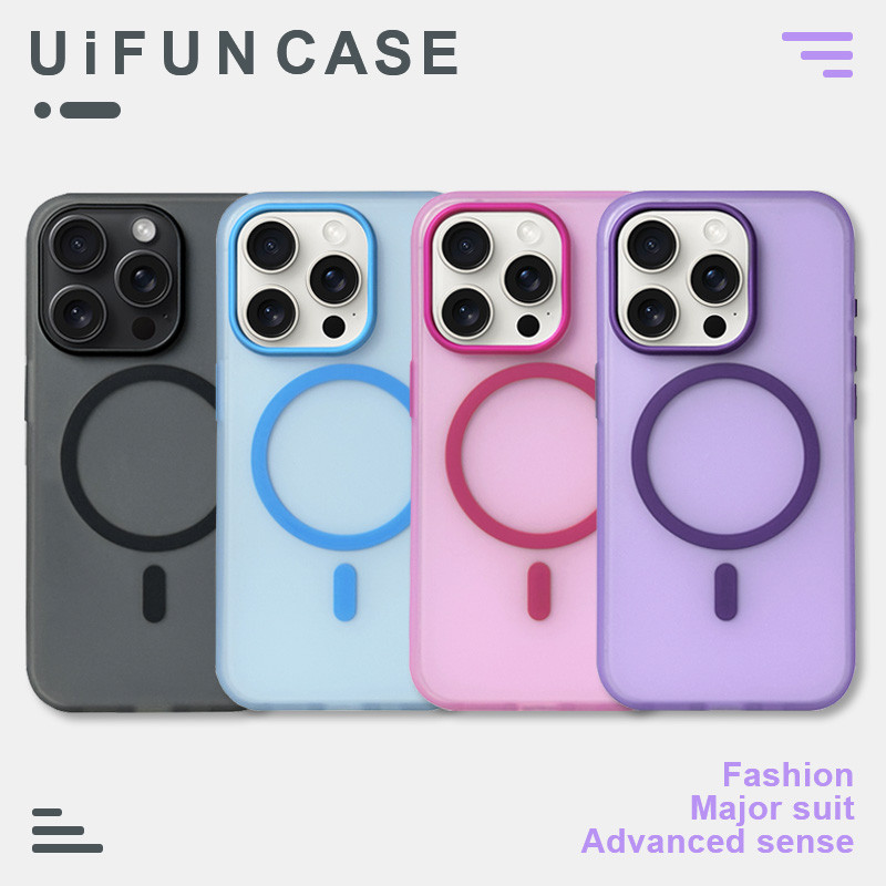 คลาสสิก มีน้ําค้างแข็ง สีบริสุทธิ์ไร้สายชาร์จแม่เหล็กเคสโทรศัพท์เข้ากันได้สําหรับ ไอโฟน 17 16 15 14 บวก 13 12 มือโปร สูงสุด 11 17อากาศ ช็อกหลักฐานป้องกันนุ่ม ทีพียู ปลอก