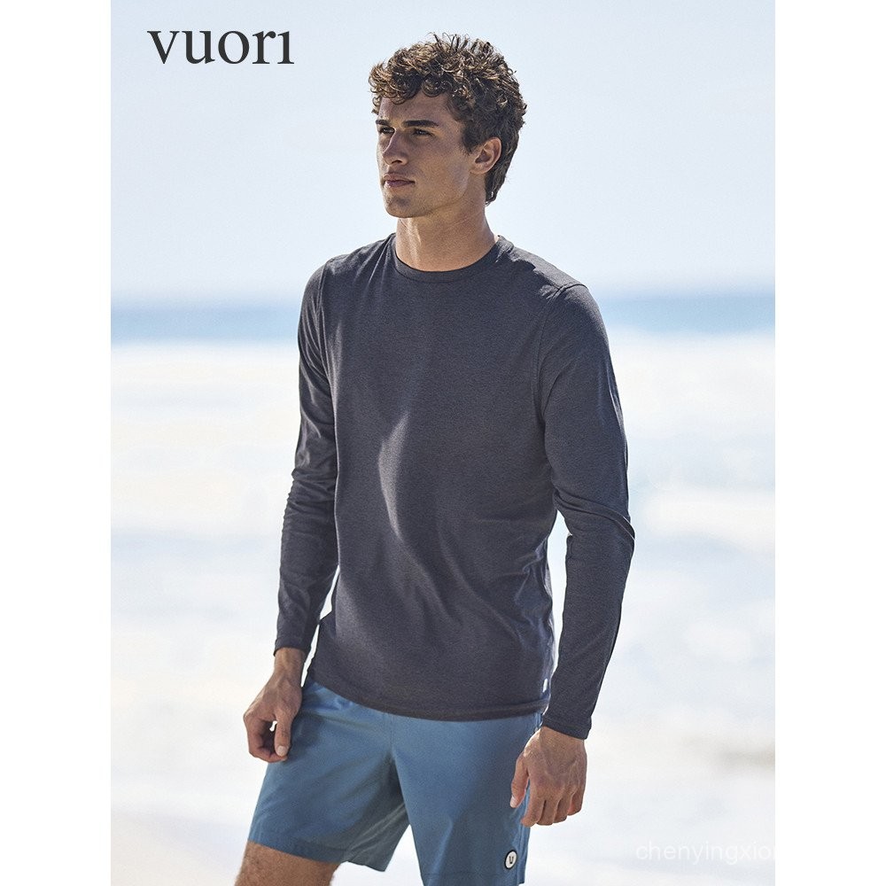 เสื้อVuori สไตล์L/S Strato เสื้อกีฬาผู้ชายแขนยาว สำหรับการออกกำลังกายและฝึกฝน