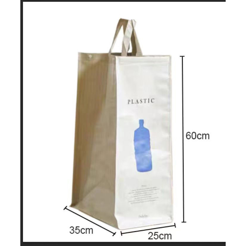 ถุงจัดระเบียบแบบแยกประเภท กันน้ำ ความจุใหญ่/มินิ พกพาสะดวก สไตล์เกาหลี สำหรับเสื้อผ้าสกปรก รีไซเคิล ขยะ บ้าน/ออฟฟิศ - รูปที่ 3