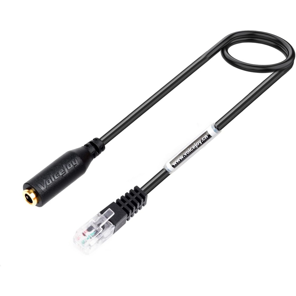 VoiceJoy มาตรฐาน 3.5 มม.แจ็คสมาร์ทโฟนชุดหูฟังอะแดปเตอร์สาย Converter to RJ9 ปลั๊กสําหรับ Cisco Unifi