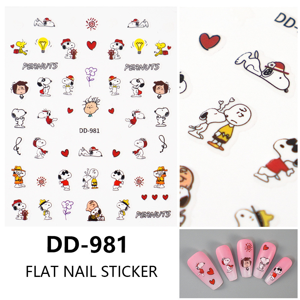 Redanco สไตล์ใหม่ 3D ขายร้อนการ์ตูนน่ารัก Snoopy สติกเกอร์แต่งเล็บกาวสติ๊กเกอร์ติดเล็บเครื่องประดับขายส่ง - รูปที่ 4