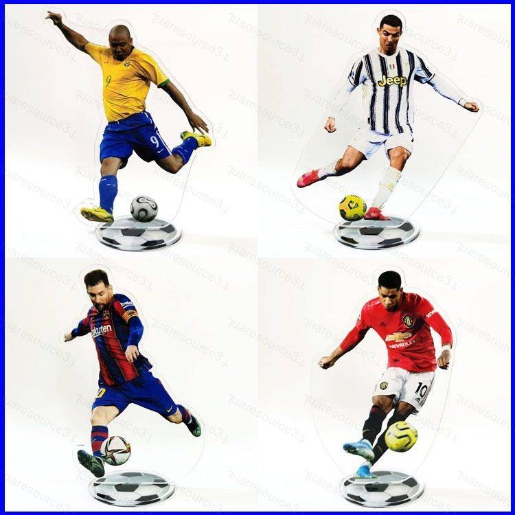 SQ3 World Cup ฟุตบอล Star Ronaldo Beckham Messi Mbappé Haaland Action Figure อะคริลิคของเล่นตารางขาต