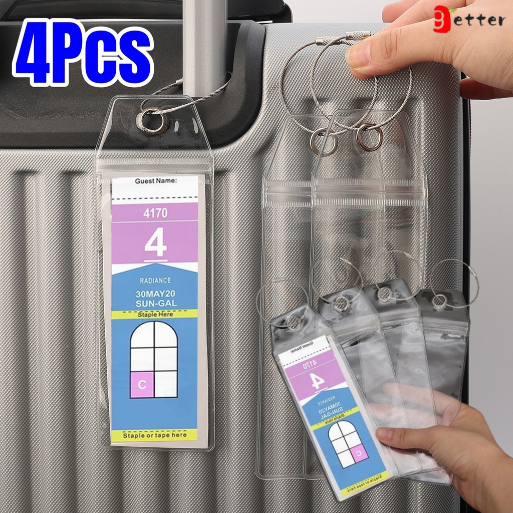 คลิปหนีบแท็กกระเป๋าเรือล่องเรือมาตรฐานสากล - โปร่งใสที่มองเห็นได้ Royal Caribbean Baggage Lables - แ