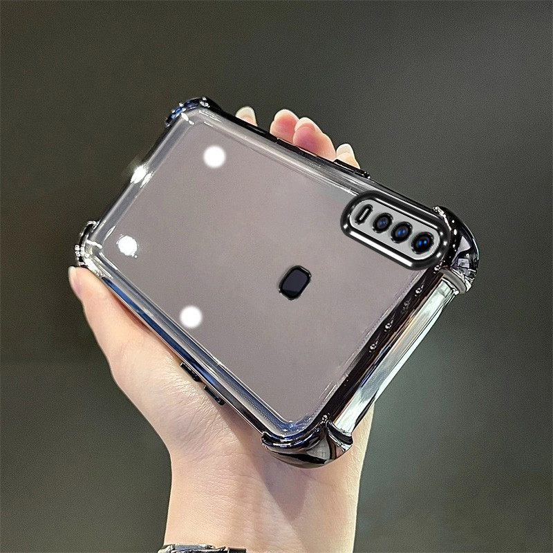 เคส Vivo 1906/1916/1901/21902/1904/Y17 สี่มุม Shock-proof โปร่งใส TPU เคสโทรศัพท์ SJDK