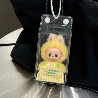 สําหรับ Labubu 4.0 The Monsters Pin สําหรับ Love Series โปร่งใสขาออกกระเป๋าป้องกันสําหรับ labu V4 อุปกรณ์เสริม