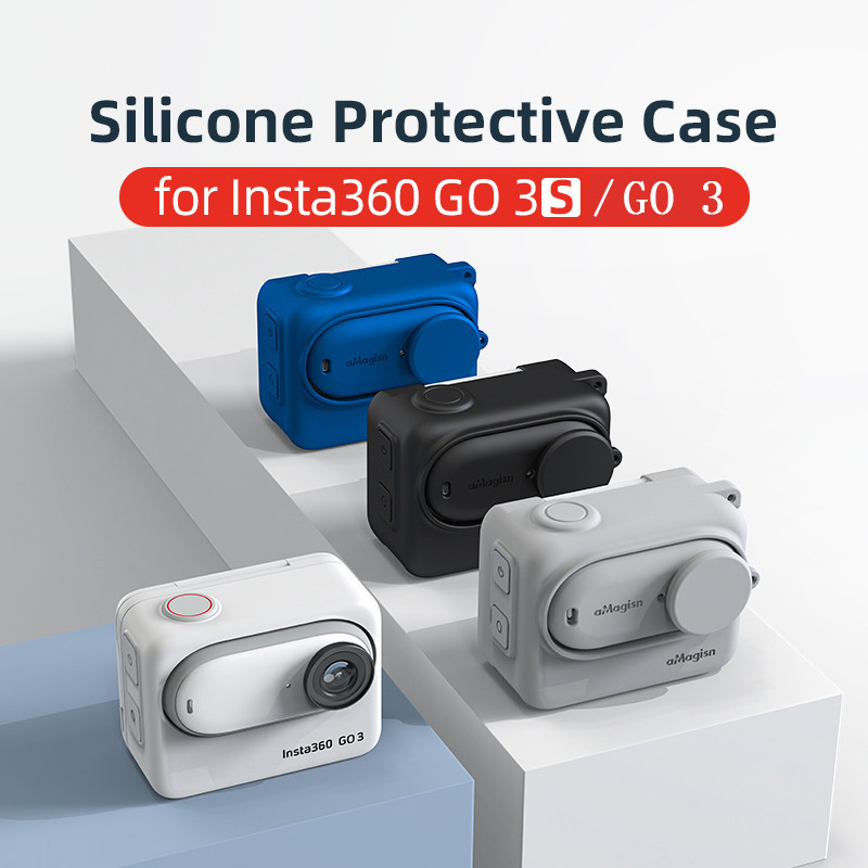 ซิลิโคนป้องกันกรณีสําหรับ Insta360 GO 3S กีฬากล้องฝาครอบ All-รอบสําหรับ Insta360 GO 3S อุปกรณ์เสริม