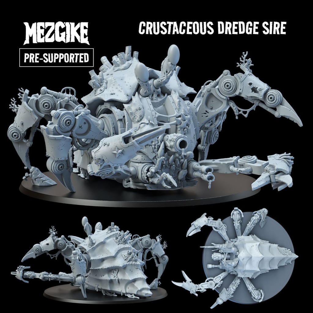 Warhammer Deep Sea Nady Mechanical Crab War Chess Board เกมจิตรกรรม DIY 3D การพิมพ์ 40K แม่พิมพ์สีขา