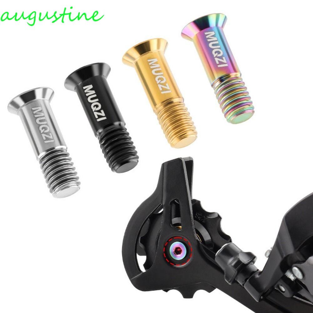 AUGUSTINE แท่นสกรูล้อ derailleur 2 ชิ้น, สกรู titanium alloy สำหรับจักรยานท่องเที่ยว