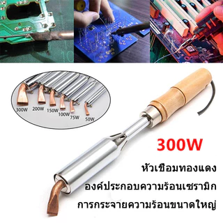 🌈🌈300W 220V เครื่องเชื่อมเหล็กด้วยปลายทองเหลืองหัวแร้ง หัวแร้งบัดกรี หัวแร้ง บัดกรี กำลังไฟ