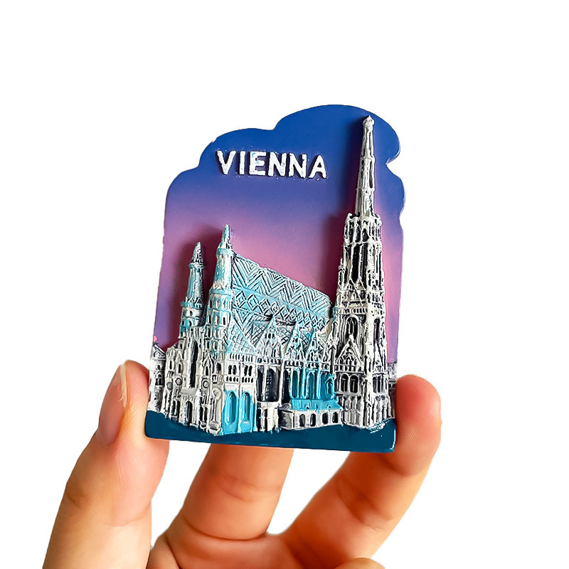 แม่เหล็กติดตู้เย็นออสเตรียเวียนนา Meisian Palace Hofburg Palace Stephens Cathedral Scenery สติ๊กเกอร์ของที่ระลึก - รูปที่ 4