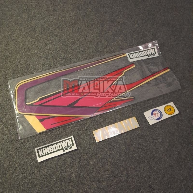 MERAH RX KING 95 96 Red Yamaha Rxking Series Striping Sticker