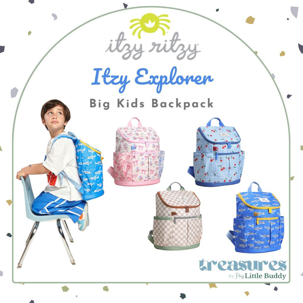 Itzy Explorer Big Kids Backpack Girl Boys School Bag Travel Hey Little Buddy