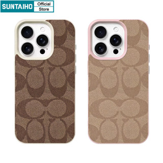 Suntaiho เคสโทรศัพท์หรูหรา Coach รูปแบบลายเซ็นซิลิโคนนุ่มพรี…