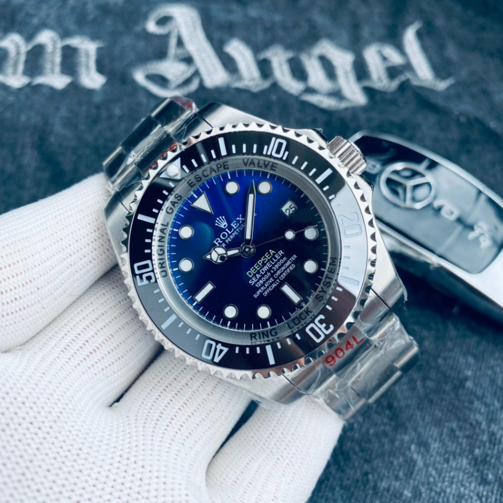 Rolex Sea-dweller ดําน้ํานาฬิกาวงเหล็กผู้ชายอัตโนมัติ
