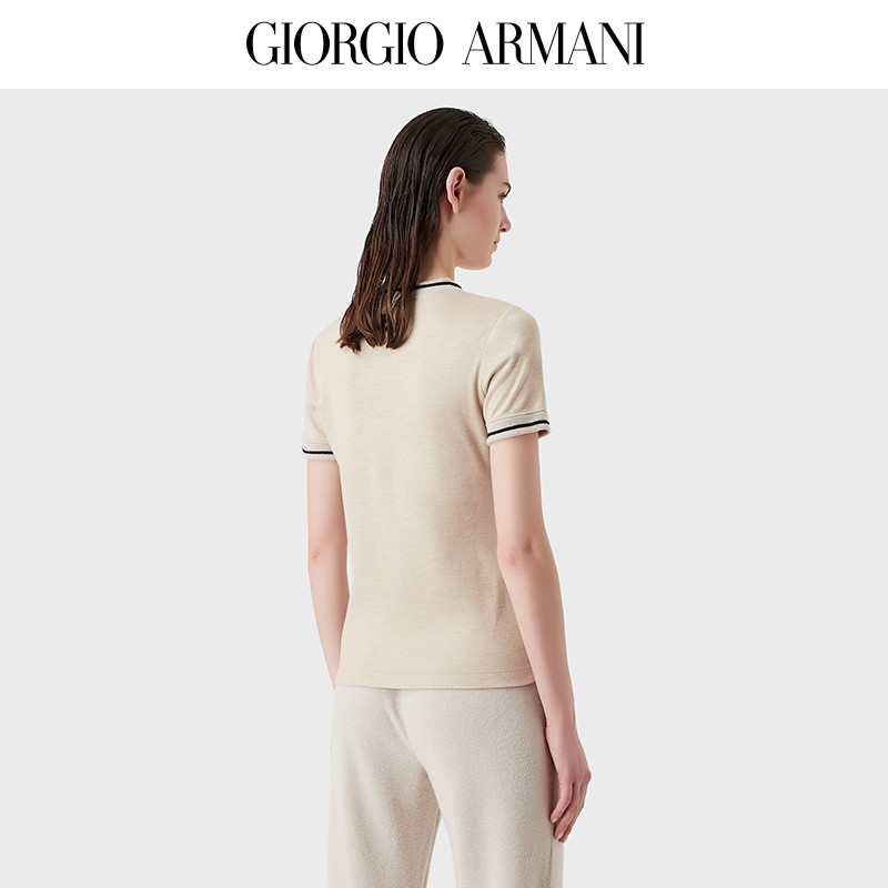 เสื้อยืดผ้าไหมแท้สำหรับสุภาพสตรีจาก GIORGIO ARMANI / ARMANI ปี 2022