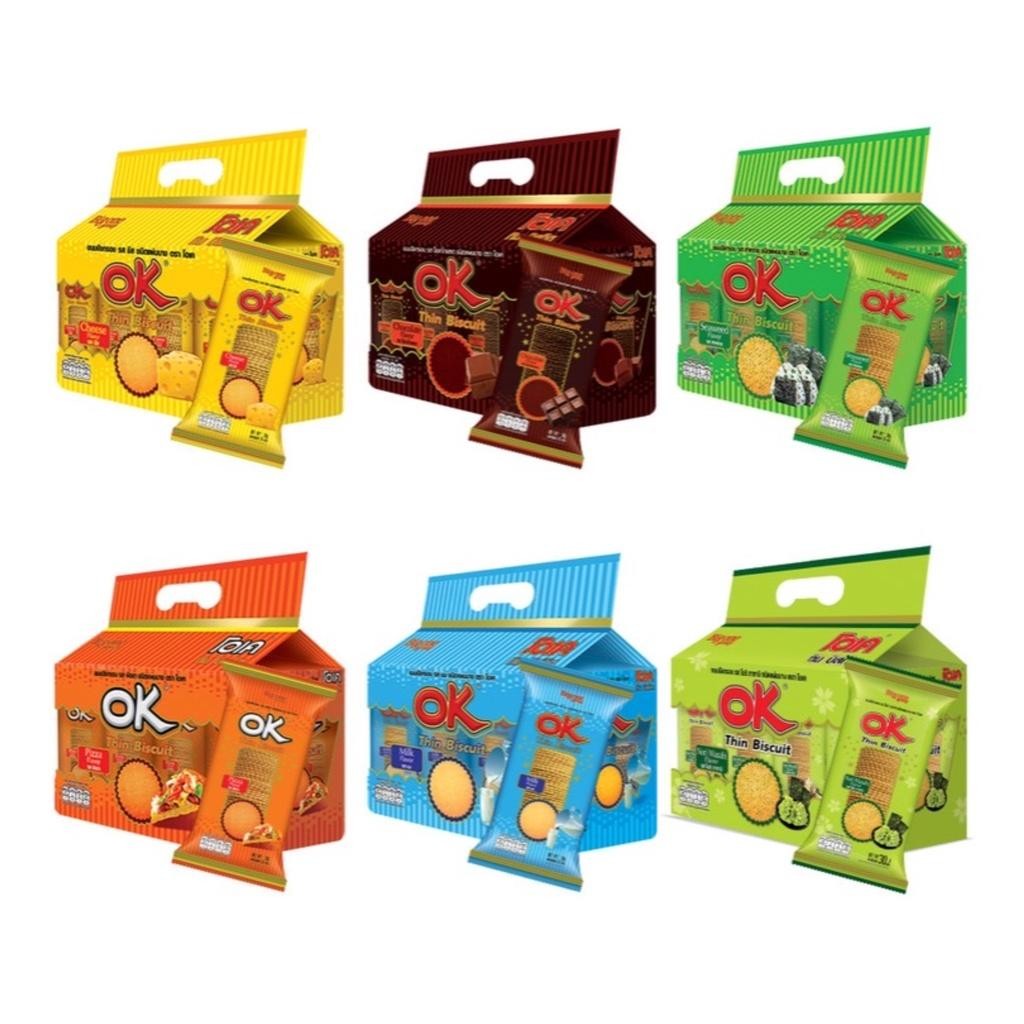 OK Thin Biscuit โอเคทิน บิสกิต ขนมปังกรอบชนิดแผ่นบาง ตรา โอเค