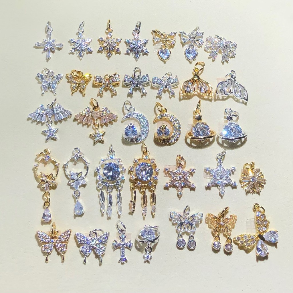 จี้ 14k diy อุปกรณ์เสริม Snowflake Bow Star Moon