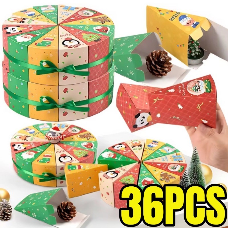 กล่องของขวัญนับถอยหลังคริสต์มาสงานรื่นเริง – กล่องตาบอดพับกระดาษคริสต์มาสที่ทนทาน – เครื่องบรรจุคลาสสิกสําหรับแคนดี้​