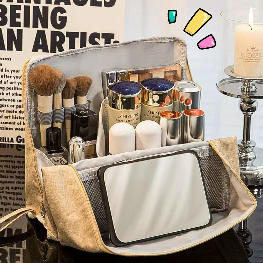 กระเป๋าอเนกประสงค์ ขนาดใหญ่ cosmetic bag พกพาได้ หลายช่อง เก็บเครื่องสำอาง ความจุเยอะ ATTCH