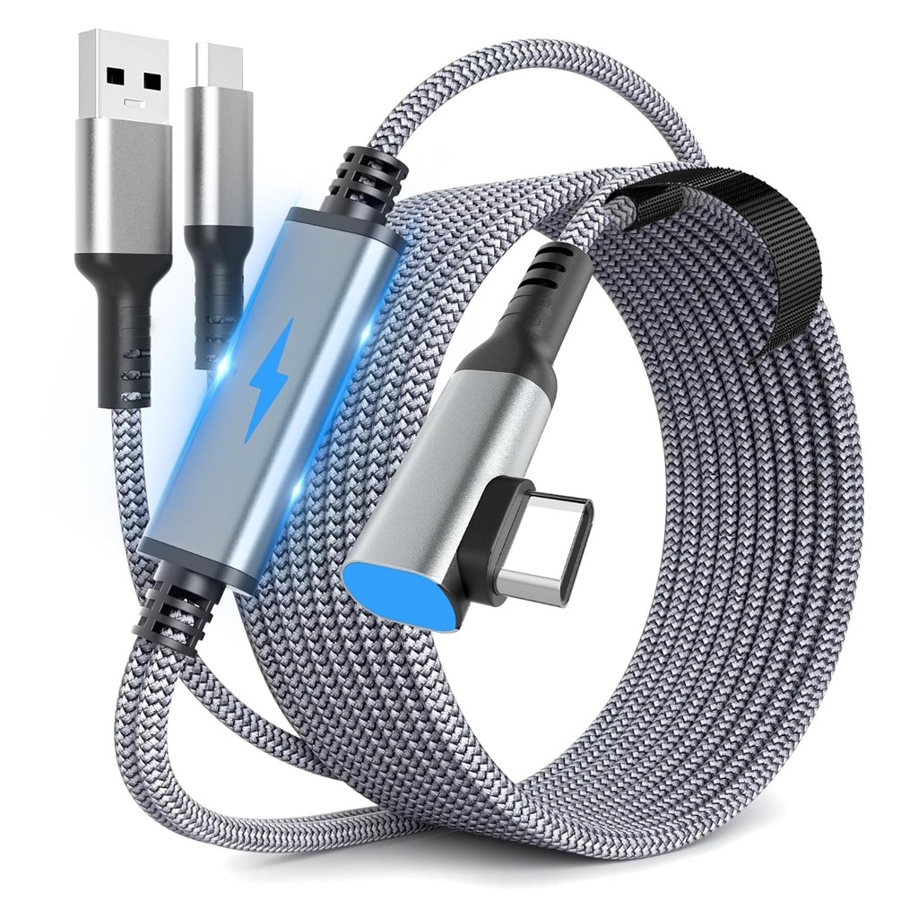 Link Cable 16FT สําหรับ Meta Quest 3S, Quest 3, Oculus Quest 2/Pro อุปกรณ์เสริม/PC Steam VR, 3 in-1 