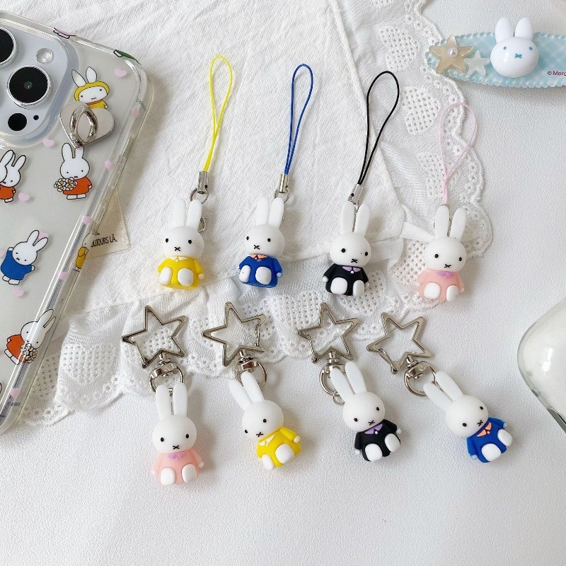 ห่วงโซ่โทรศัพท์มือถือ Rabbit Retro Animal Soft Cute Cuckoo Book Chain Millennium Style Cute ins