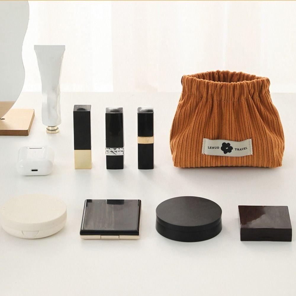 Cyancloud กระเป๋าใส่เหรียญ ผ้าลูกฟูก แบบนิ่ม ขนาดเล็ก สีพื้น สําหรับผู้หญิง - รูปที่ 5