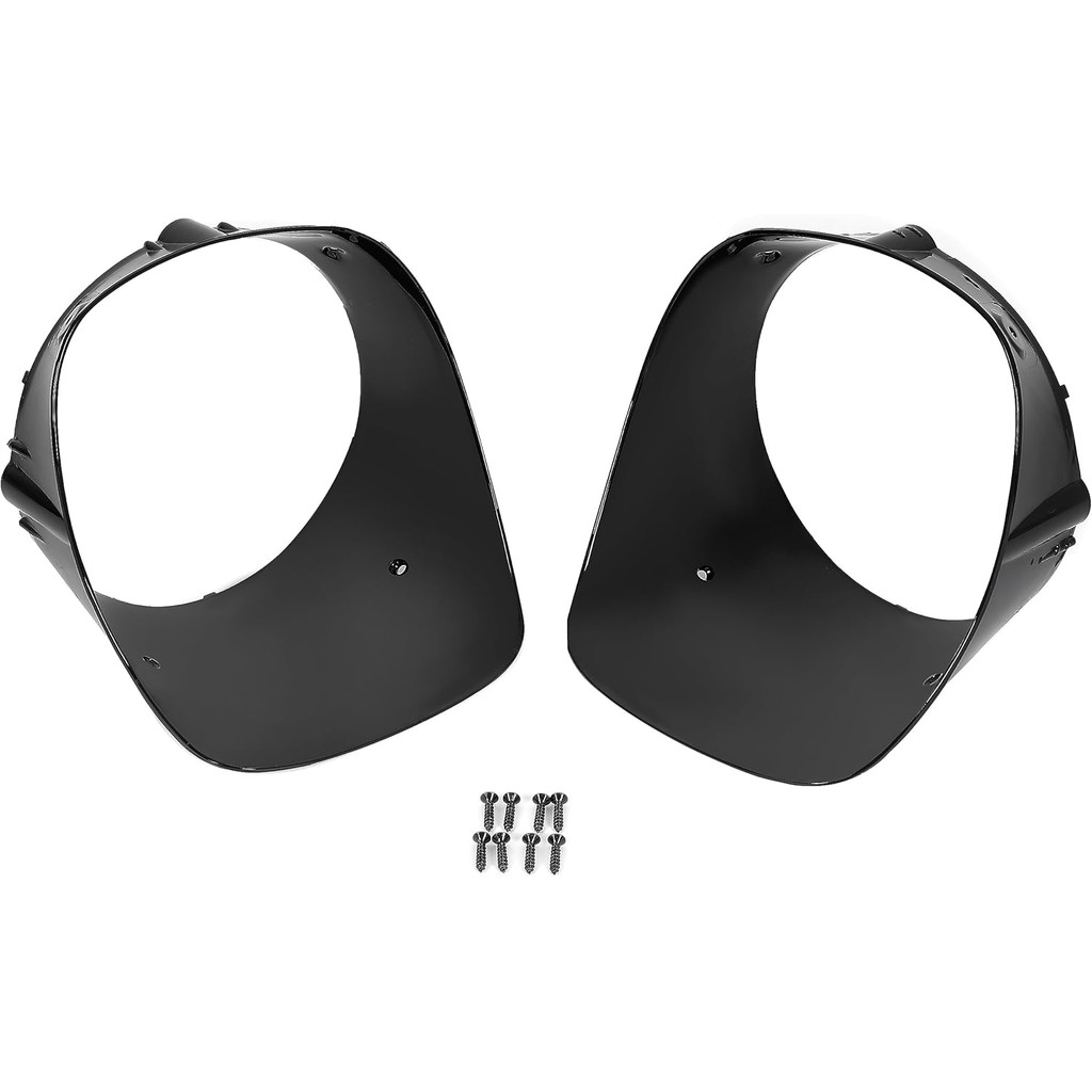 HECASA คู่ไฟหน้า Bezel Cover ใช้งานร่วมกับ 1978-1981 Chevy Chevrolet Camaro Z28 ไฟหน้า Trim Driver ผ