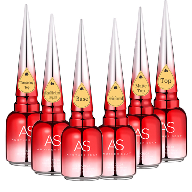 ASฝาแหลม เบส ท็อป เบสเจล ท๊อปเจล เคลือบเล็บเจล เบสโค้ท ท็อปโคทเล็บ  base coat / top coat สีเล็บเจล