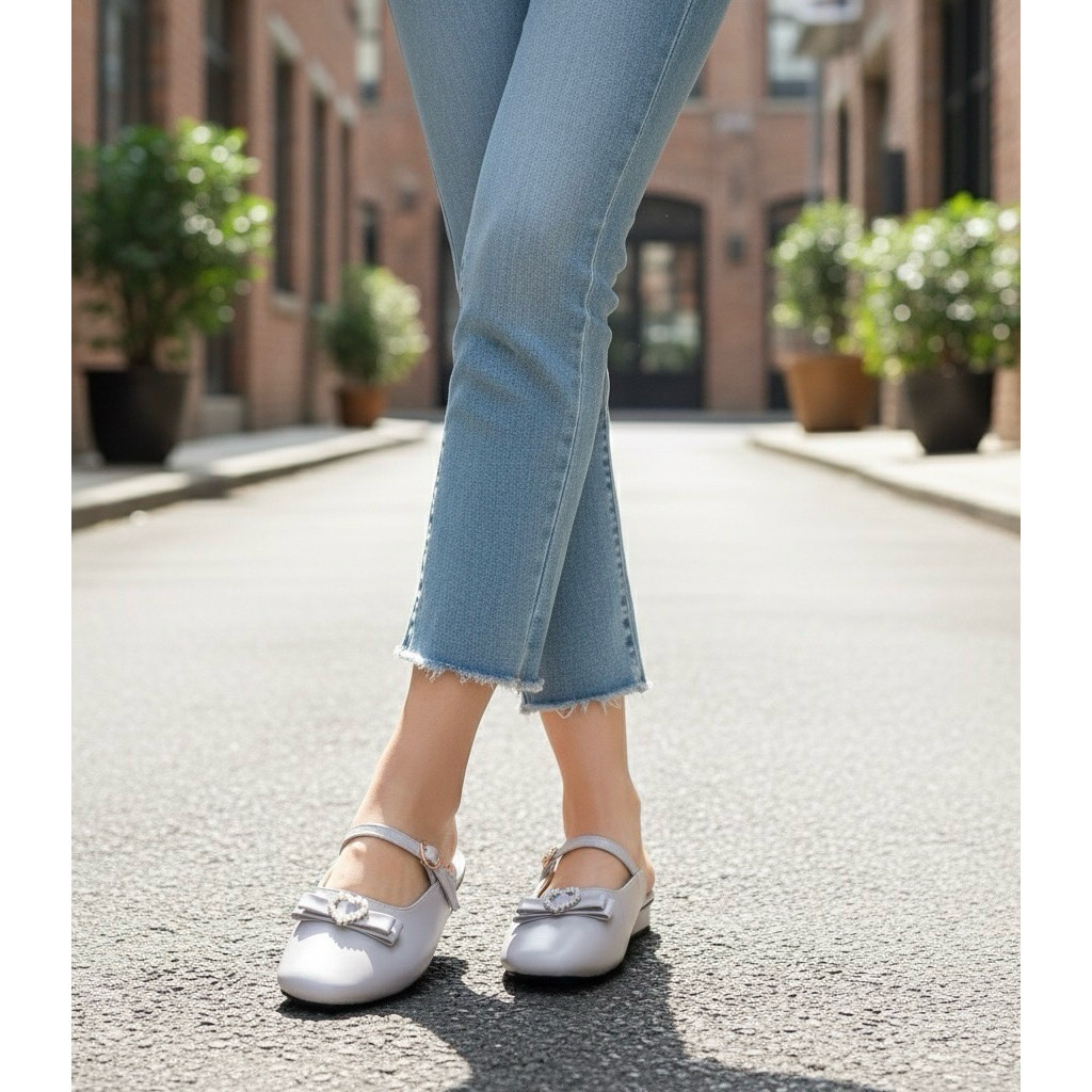 25twentyfives - รุ่น ไข่มุก รองเท้าเปิดส้นใส่ได้ทุกวันไม่มีเบื่อ | ส่งตรงจาก ALIN Brand