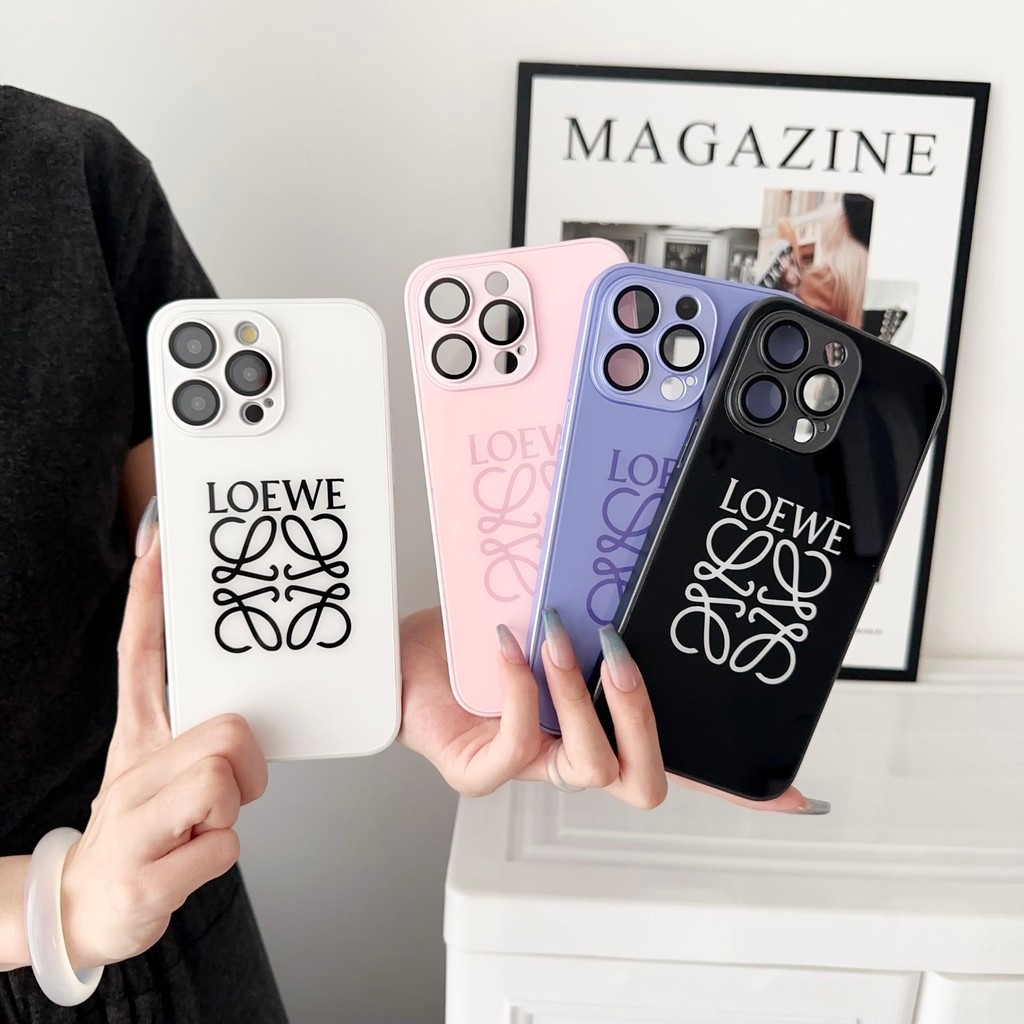 วัสดุแก้ว นุ่มกันกระแทกเคสโทรศัพท์สําหรับiPhone 17promax 17Air 16 5 14 13 12 11 Pro Max XS XR X 14 15 Plusลื่นปลอกโทรศัพท์สีทึบฝาครอบโทรศัพท์เปลือกขายร้อน