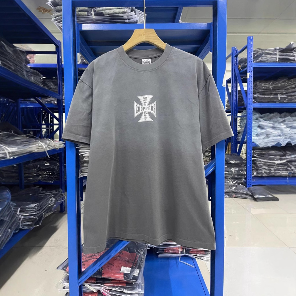 CS4W West Coast Choppers West Coast Street Washed Vintage Loose Couple Short Sleeve T Shirt