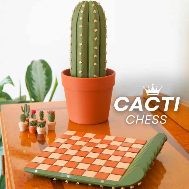新品Roll Up Cactus Chess Set 卷起仙人ชุด 3D打印摆件
