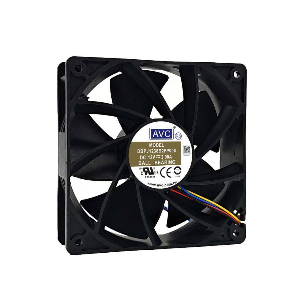 AVC DBPJ1238B2FP008 12V 2.00A 12038 12 ซม.แชสซีพัดลมระบายความร้อนรุนแรง