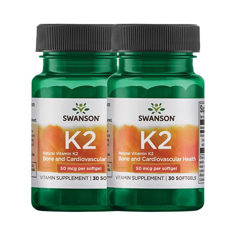 Swanson วิตามิน k2 แคปซูลนุ่มเสริมการดูดซึมแคลเซียมเก็บ Bean Bone Health นําเข้าจากสหรัฐอเมริกาของขว
