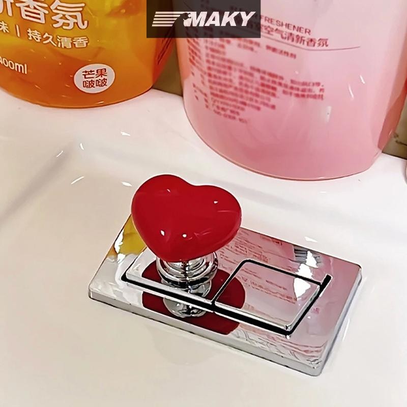 LLPH รูปหัวใจห้องน้ํา Presser Love ห้องน้ํากดปุ่มห้องน้ําปุ่มน้ํา Push อาบน้ําตกแต่งห้องเล็บ Protector LLP