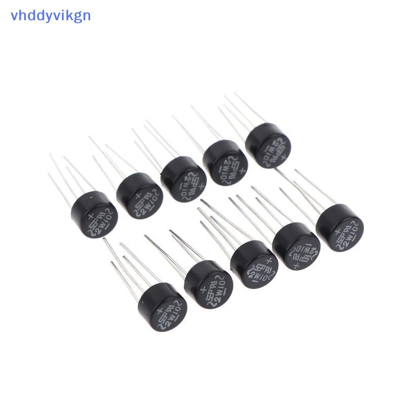 VHDD 10/20/30 ชิ้นใหม่ 2W10 2A/1000 V ไดโอดสะพาน Rectifier รอบ Vridge Bridge Stack VN