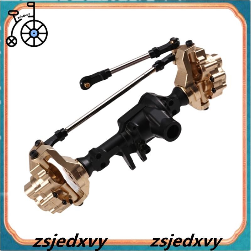 รถ อาร์ซี อัพเกรดทองเหลืองด้านหน้าเพลาที่อยู่อาศัยสําหรับ1/10 104006 104010 104020 104026 อุปกรณ์เสร