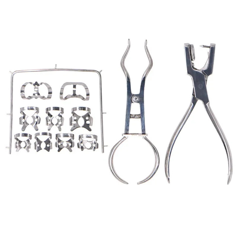 Dental Dam Hole Puncher Set Puncher Pliers, Dentist Dental Dam Perforator Dental Rubber Dam Puncher 