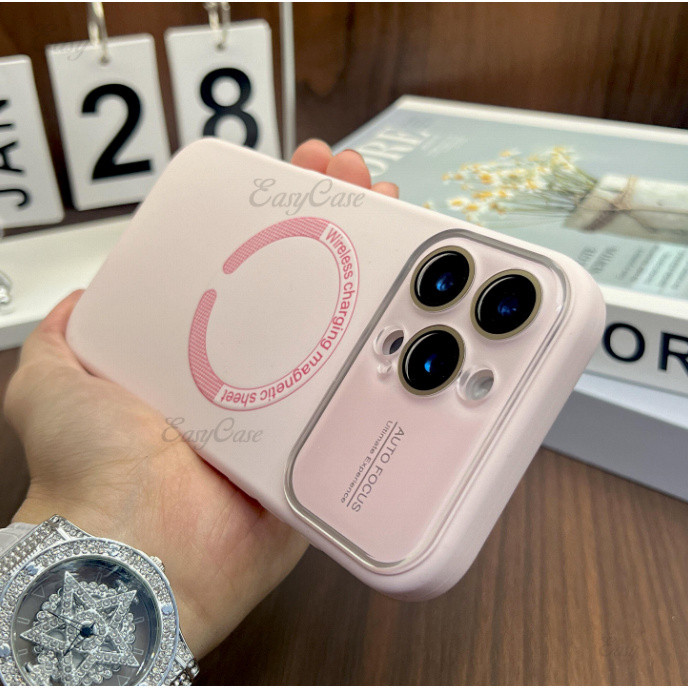 ขั้นสูงกระจกซิลิโคนเหลวหน้าต่างขนาดใหญ่ เคส แมกนิติซึม สําหรับ ไอโฟน 17 16 15 14 13 12 มือโปร สูงสุด กันลื่นและป้องกันการตกกระแทก