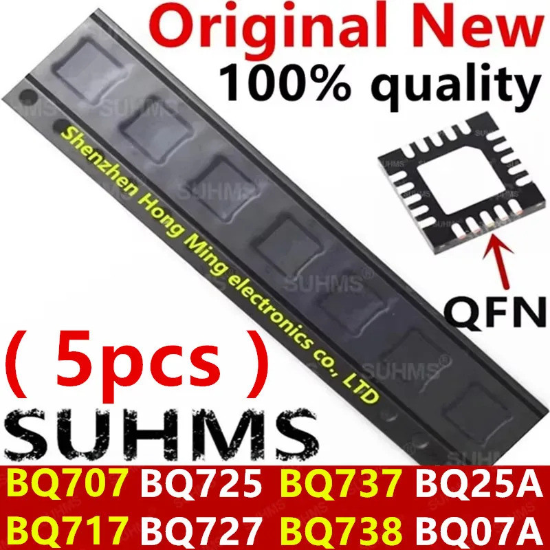 5PCS BQ25A BQ707 BQ07A BQ717 BQ725 BQ727 BQ737 BQ738 BQ24725A BQ24707 BQ24707A BQ24717 BQ24725 BQ242