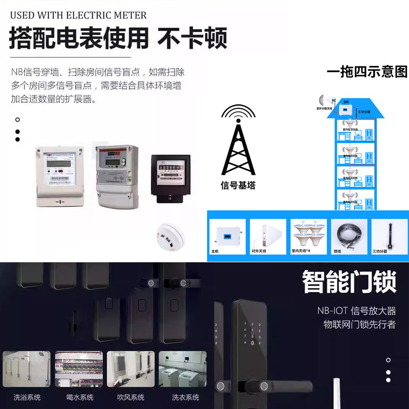 IOT เครื่องวัดไฟฟ้าน้ํา เครื่องขยายสัญญาณ NB Mobile Unicom NB-IOT เครื่องขยายสัญญาณไฟฟ้า เสาอากาศที่