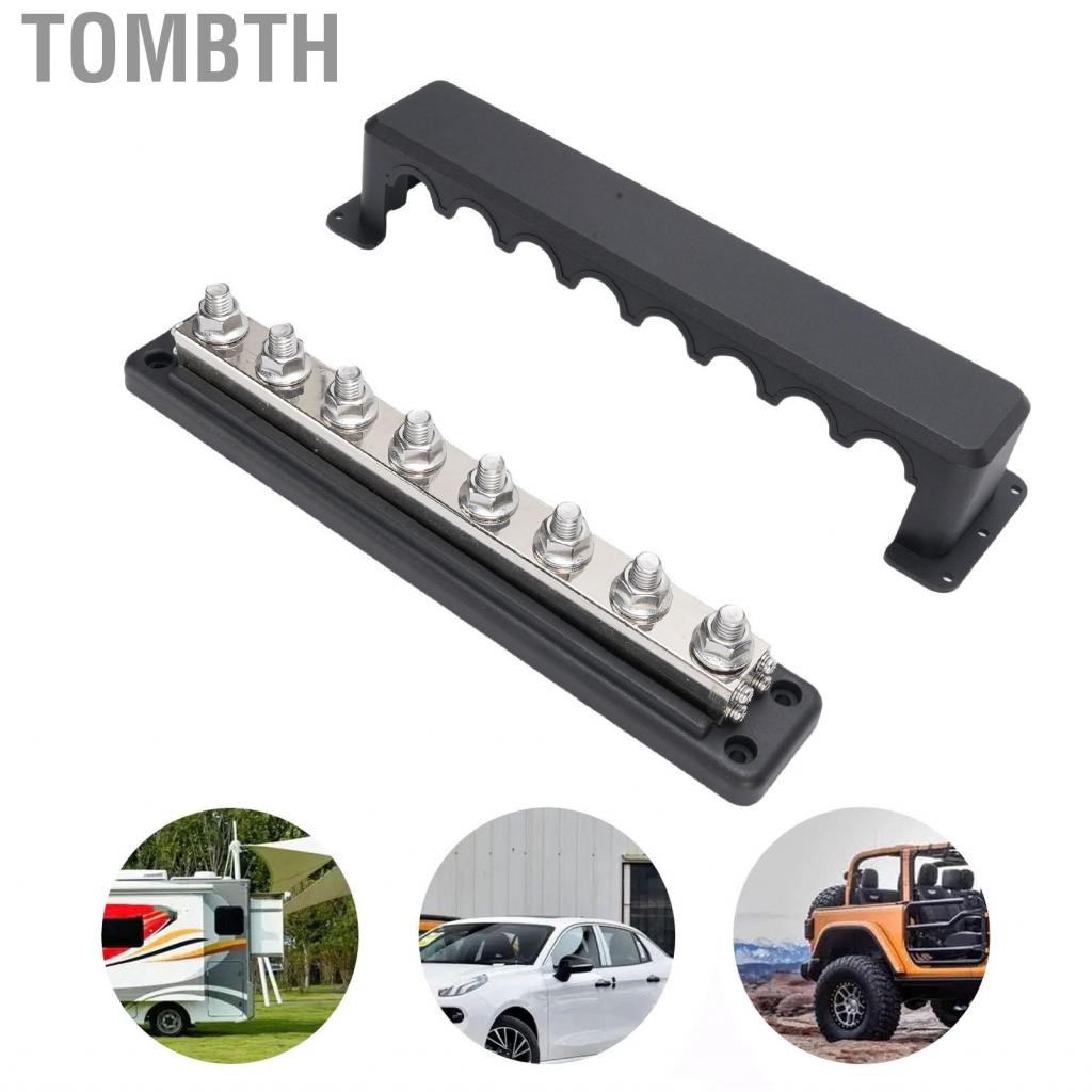 Tombth 8 ตำแหน่งบาร์บัส AC545A DC600A การกระจายพลังงานบล็อกการเกิดสนิมที่ทนทานต่อกระแสไฟฟ้าสูงสำหรับ