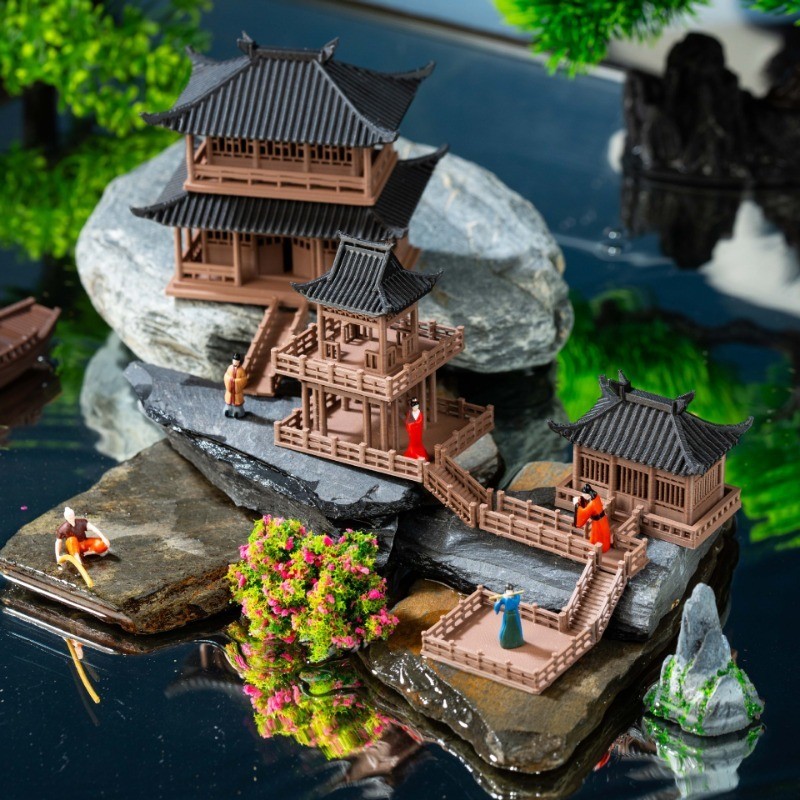 การจัดสวนตู้ปลา / สถาปัตยกรรมโบราณ rockeries การจัดสวน / รูปที่ 3