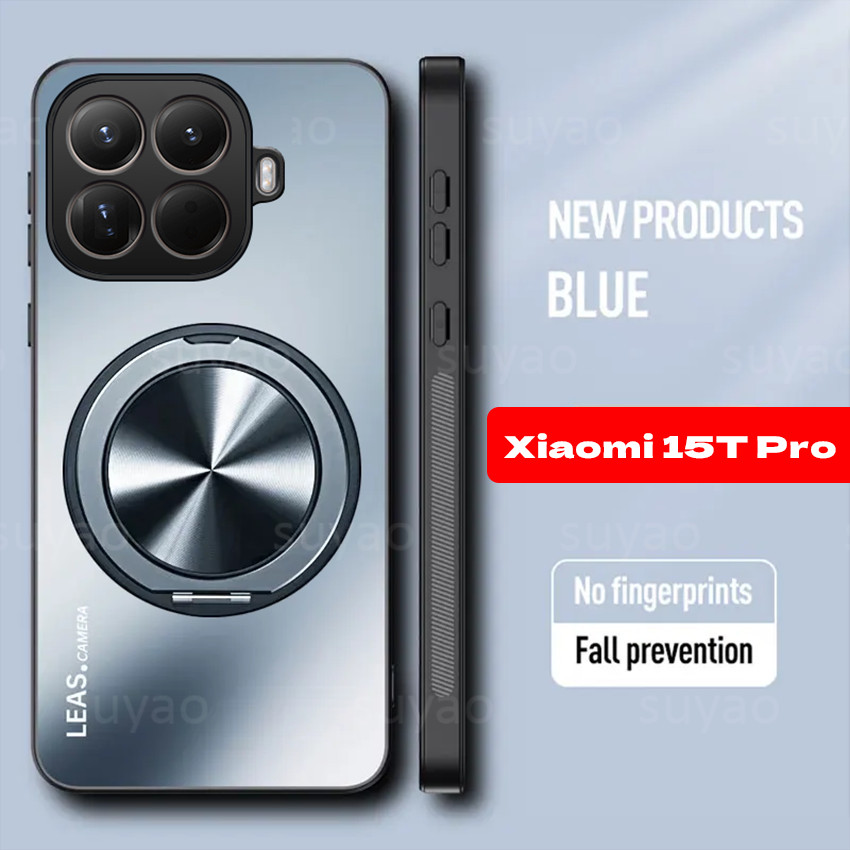 ปลอกสําหรับ Xiaomi 17T 15T Pro 15TPro 2025 เคสโทรศัพท์หรูหรา Matte พร้อมแหวนขาตั้งปลอก Xiaomi15TPro Xiaomi15T Xiaomi17TPro กันกระแทกปกหลัง
