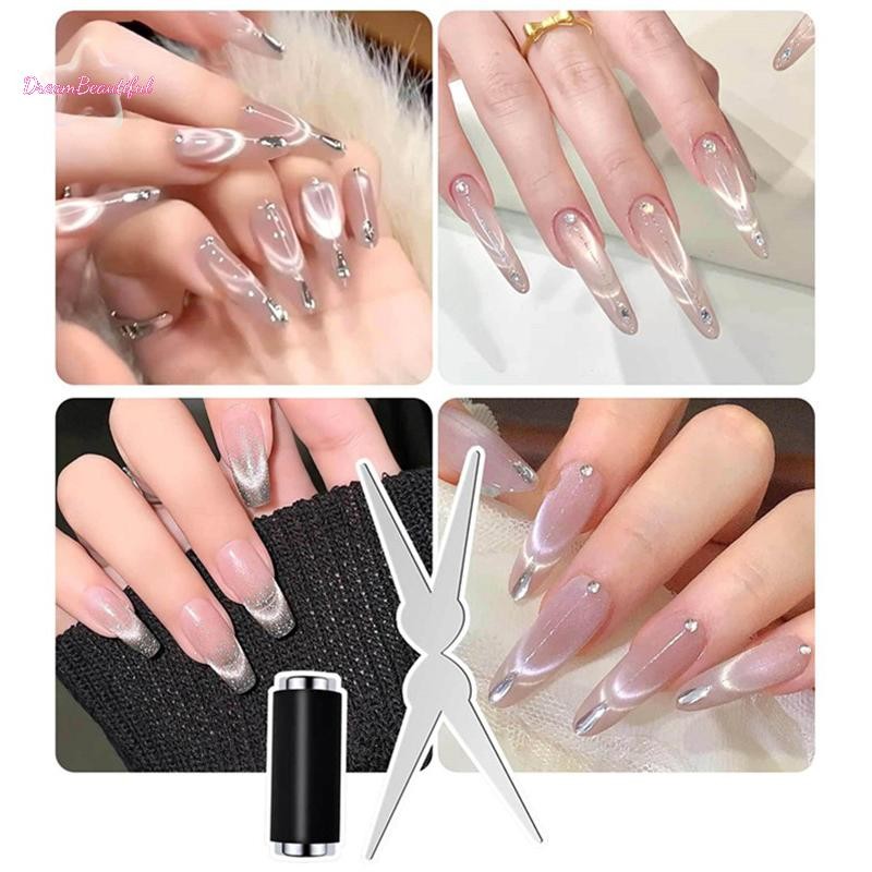 <DBFl-t> มัลติฟังก์ชั่น Eye Nail Magnetic Stick Super Strong Gel Polish Magnet Pen กระบอกแม่เหล็กตาแม่เหล็กแผ่นเหล็กใหม่