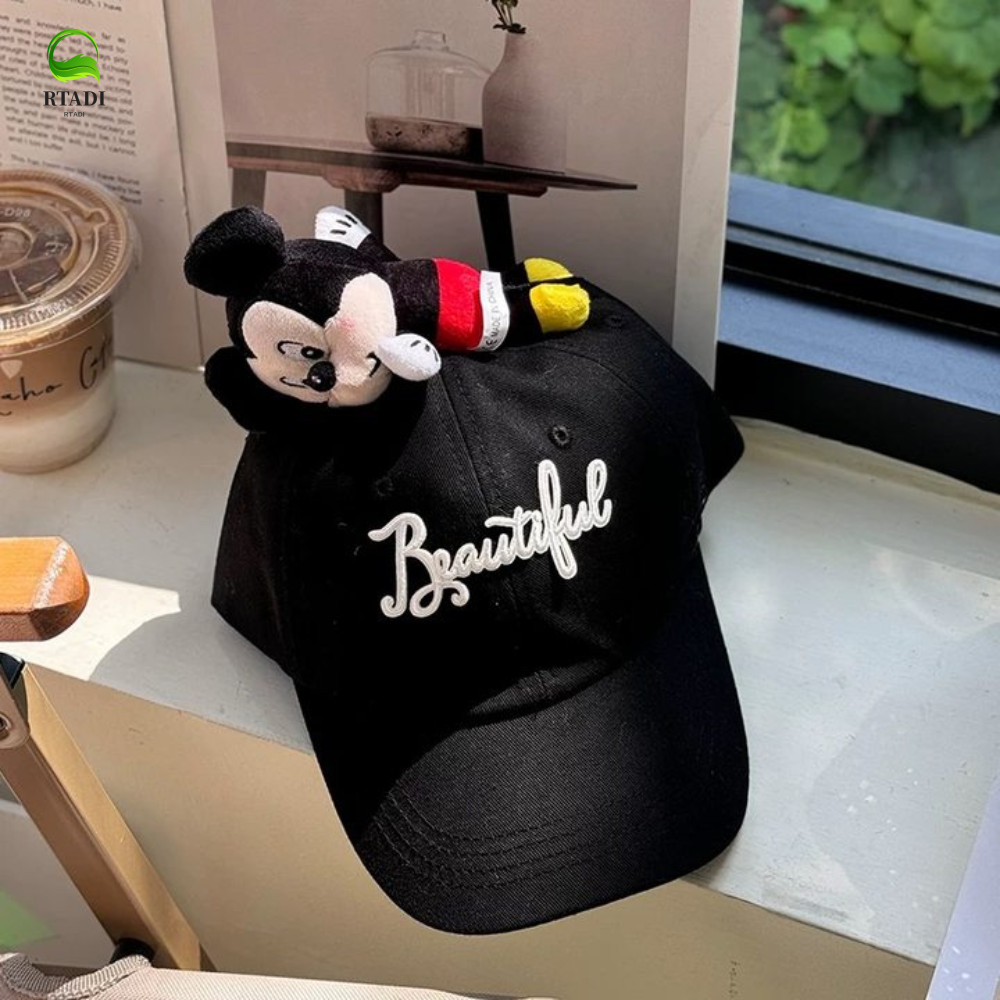 หมวกเบสบอลตุ๊กตา RTADI ลาย Tigger, Piglet และ Winnie the Pooh จากผ้ากำมะหยี่สำหรับเด็ก